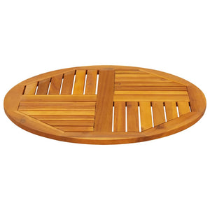 Piano per Tavolo Ø70x2 cm Rotondo in Legno Massello di Acacia 4004249