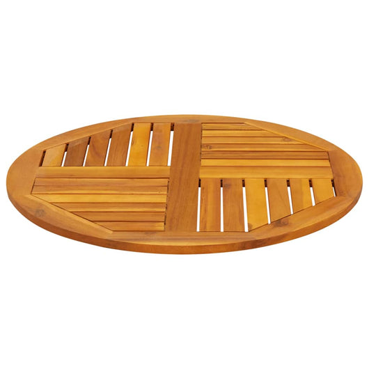 Piano per Tavolo Ø70x2 cm Rotondo in Legno Massello di Acacia 4004249