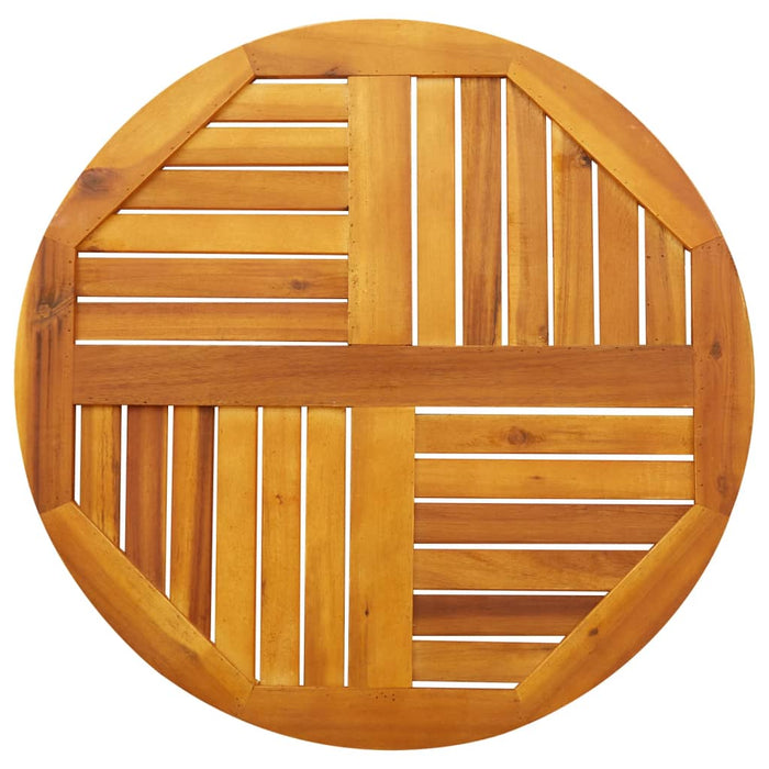 vidaXL Piano per Tavolo Ø70x2 cm Rotondo in Legno Massello di Acacia
