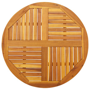 Piano per Tavolo Ø90x2,2 cm Rotondo in Legno Massello di Acacia