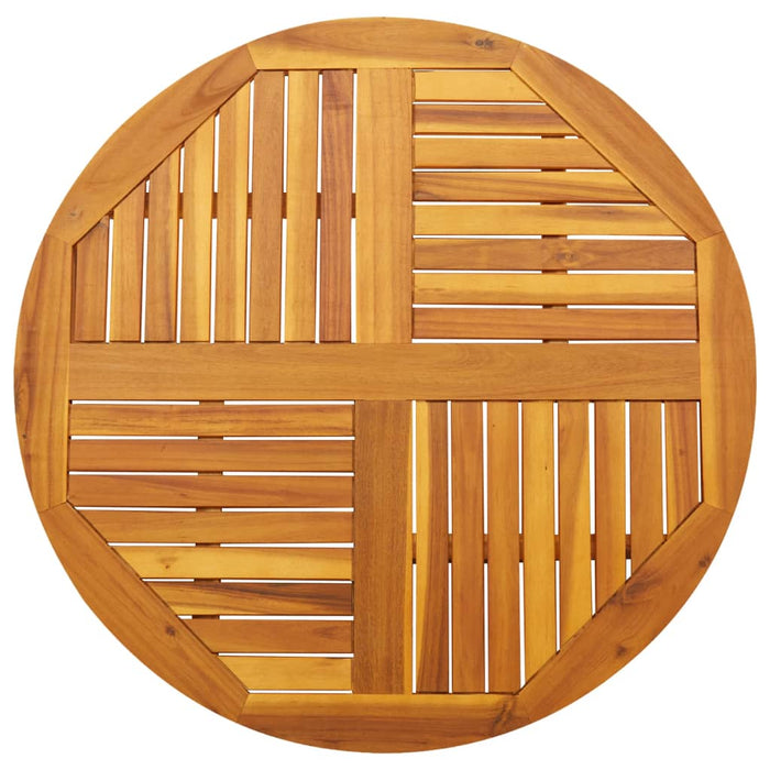 Piano per Tavolo Ø90x2,2 cm Rotondo in Legno Massello di Acacia