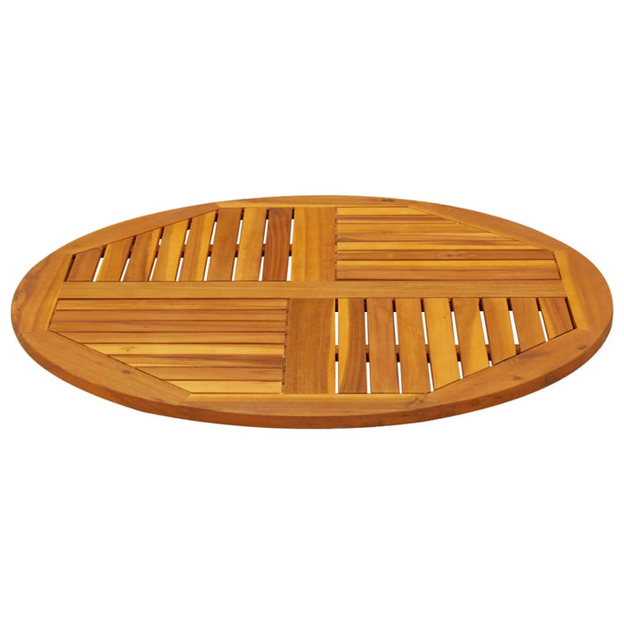 Piano per Tavolo Ø90x2,2 cm Rotondo in Legno Massello di Acacia 4004251