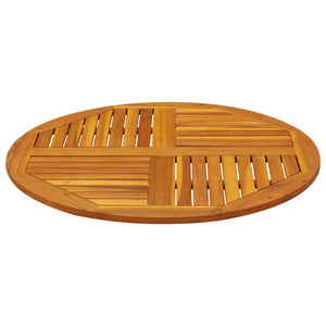Piano per Tavolo Ø90x2,2 cm Rotondo in Legno Massello di Acacia