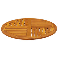 Piano per Tavolo Ø90x2,2 cm Rotondo in Legno Massello di Acacia