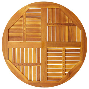 Piano per Tavolo Ø90x2,2 cm Rotondo in Legno Massello di Acacia