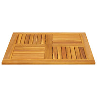 Piano per Tavolo 80x80x2,2 cm Quadrato Legno Massello di Faggio 4004256
