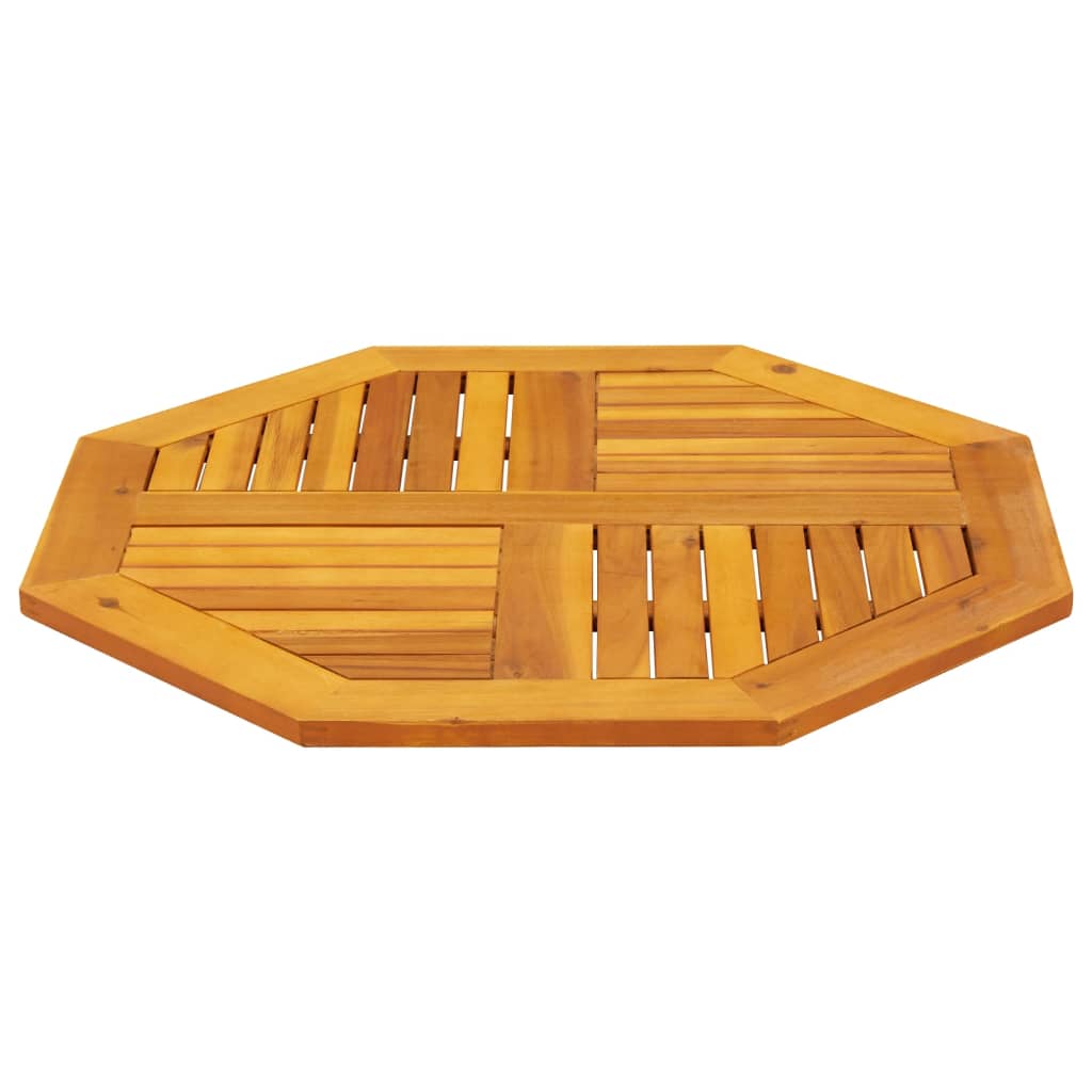 vidaXL Piano per Tavolo 80x80x2,2 cm Ottagonale Legno Massello Acacia