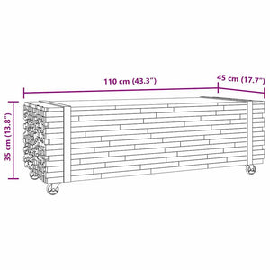 Tavolino da Salotto 110x45x35 cm in Legno Massello di Teak 4009311