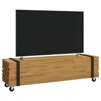 Supporto TV Marrone 110 x 30 x 30 cm Legno di teak solido 4009312