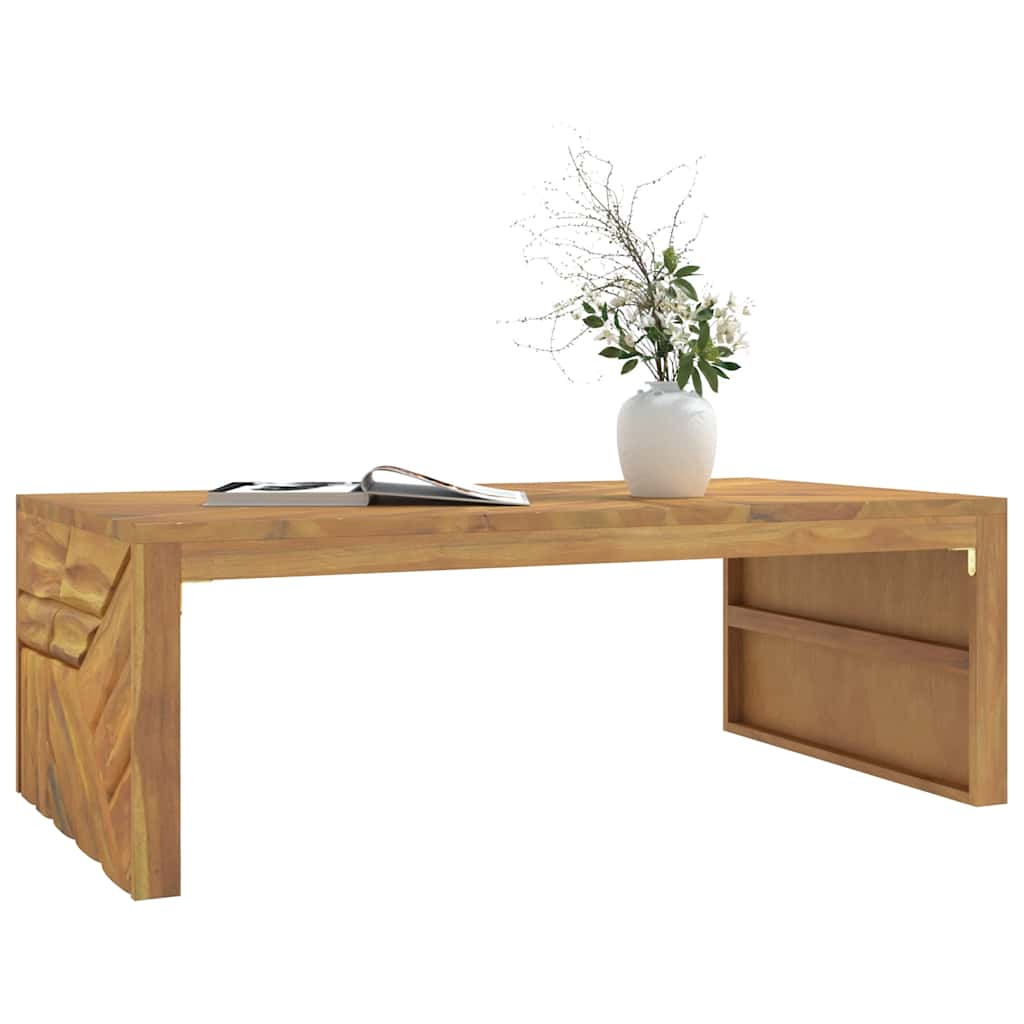 vidaXL Tavolino da Salotto 110x60x38 cm in Legno Massello di Teak