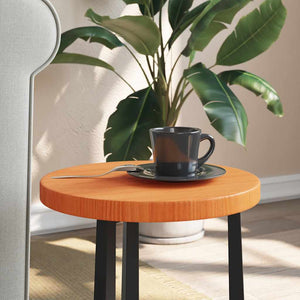 Piano Tavolo Rotondo Marrone Cera Ø30x2,5cm Legno Massello Pino 847124