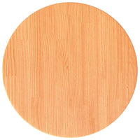 Piano Tavolo Rotondo Marrone Cera Ø40x2,5cm Legno Massello Pino