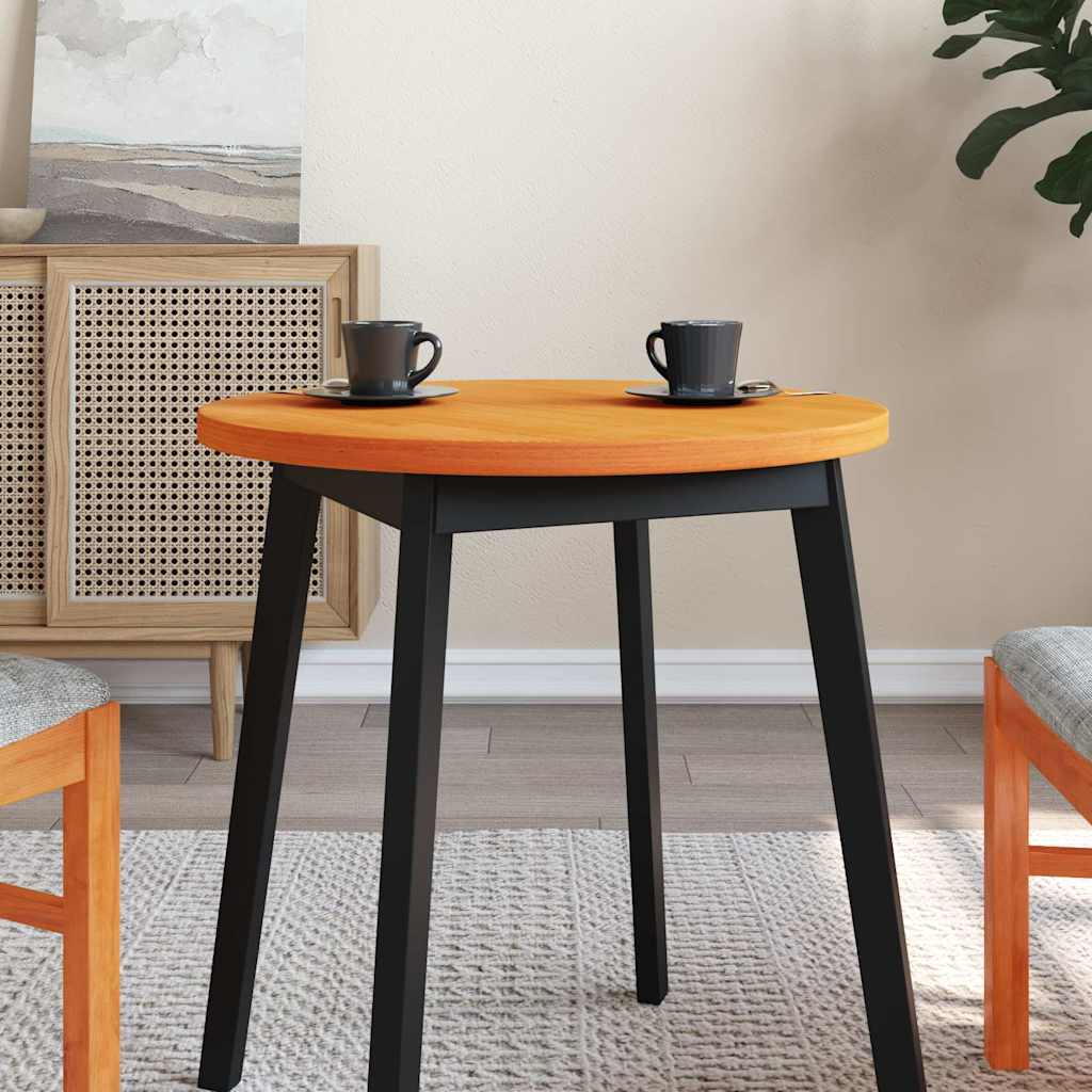 Piano Tavolo Rotondo Marrone Cera Ã˜60x2,5cm Legno Massello Pino