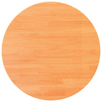 Piano Tavolo Rotondo Marrone Cera Ã˜80x2,5cm Legno Massello Pino