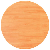 Piano Tavolo Rotondo Marrone Cera Ø90x2,5cm Legno Massello Pino 847130