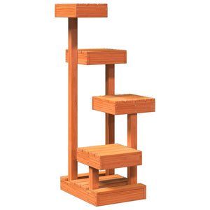 vidaXL Albero per Gatti Marrone Cera 45,5x49x103 cm in Legno di Pino