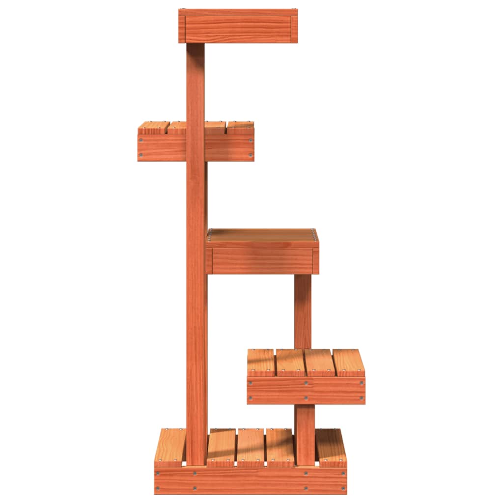 vidaXL Albero per Gatti Marrone Cera 45,5x49x103 cm in Legno di Pino
