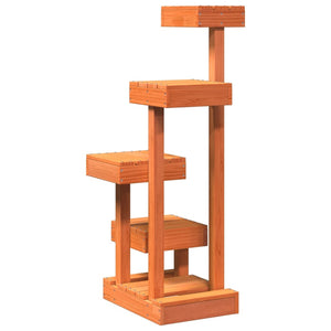 vidaXL Albero per Gatti Marrone Cera 45,5x49x103 cm in Legno di Pino