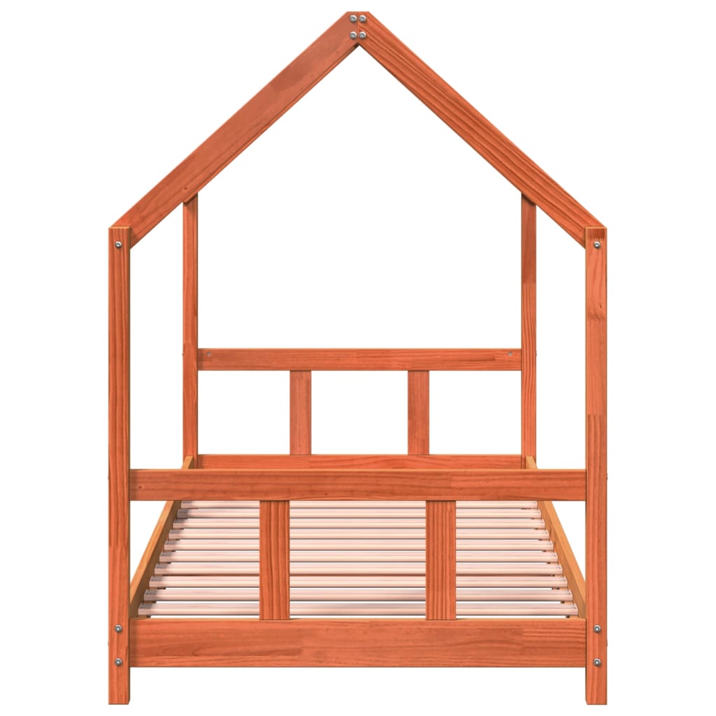 Giroletto per Bambini Marrone Cera 90x190cm Legno Massello Pino 847137