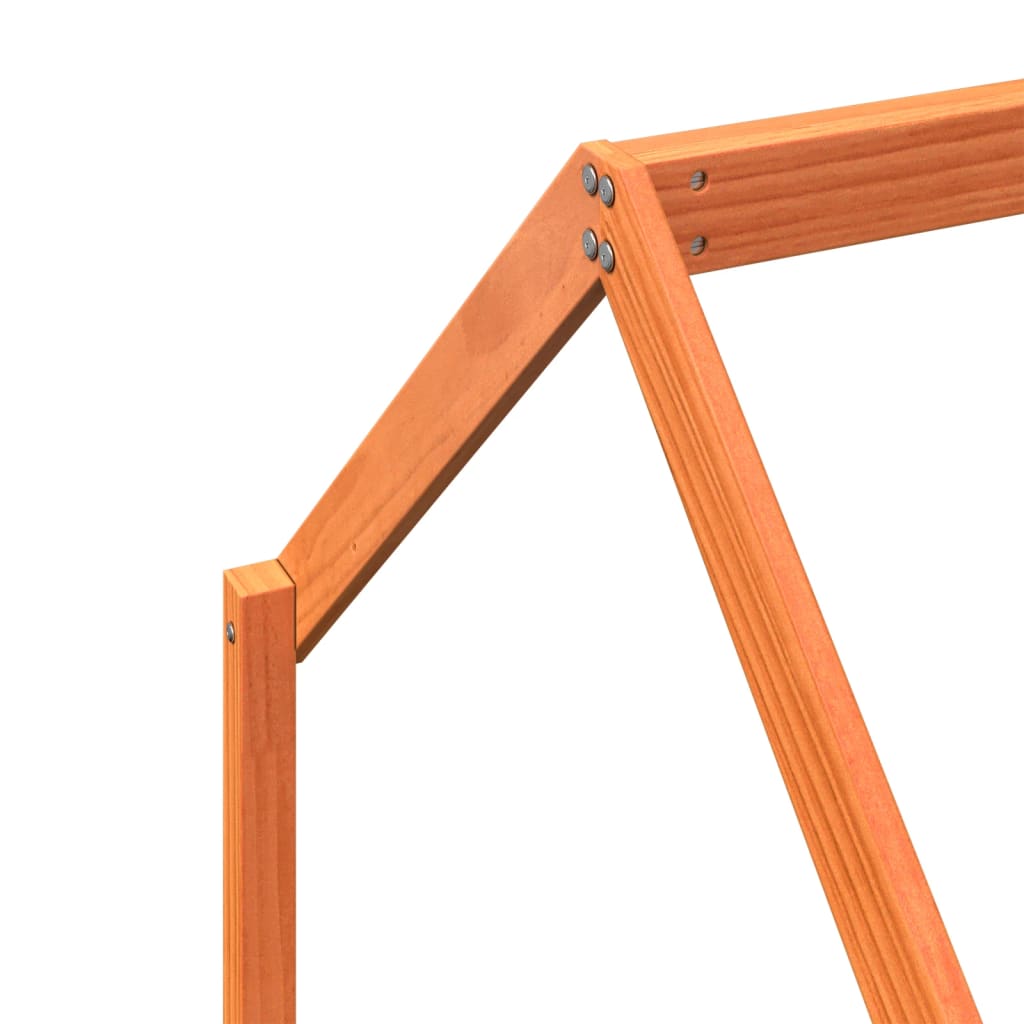 Giroletto per Bambini Marrone Cera 90x190cm Legno Massello Pino 847137