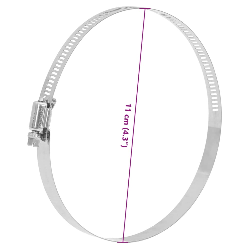 Fascette Stringitubo 6pz 91-110 mm in Acciaio Inox 304