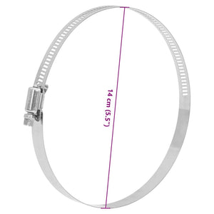 vidaXL Fascette Stringitubo 6pz 91-140 mm in Acciaio Inox 304