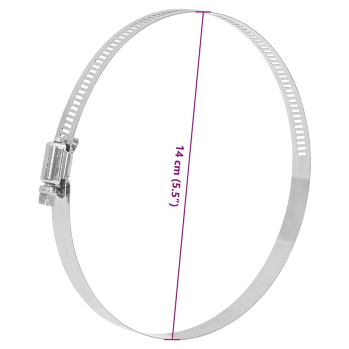 vidaXL Fascette Stringitubo 6pz 91-140 mm in Acciaio Inox 304