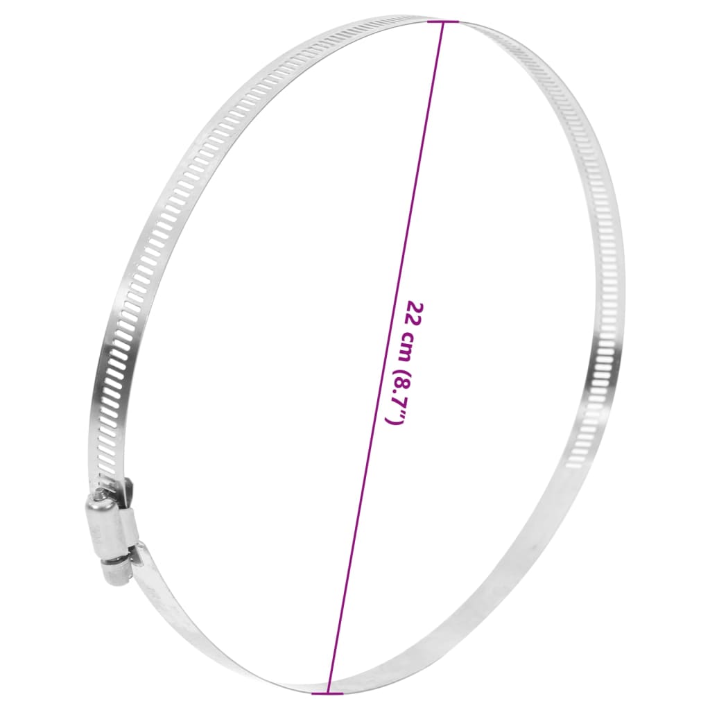 vidaXL Fascette Stringitubo 6pz 91-220 mm in Acciaio Inox 304