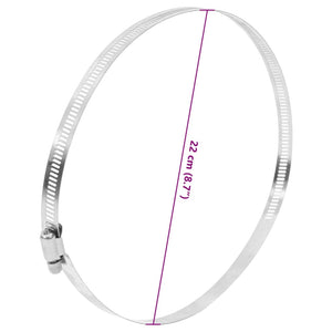 vidaXL Fascette Stringitubo 6pz 91-220 mm in Acciaio Inox 304