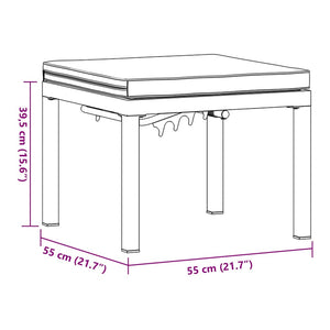 vidaXL Panche Giardino con Cuscini 2pz Nere Acciaio Verniciato Polvere
