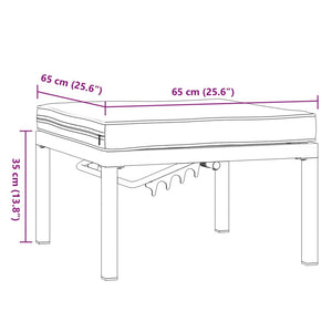 vidaXL Panca da Giardino con Cuscini Nera in Alluminio