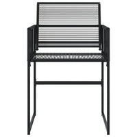 Sedie da Giardino 4 pz Nere in Polyrattan 4008578