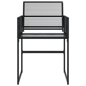 Sedie da Giardino 4 pz Nere in Polyrattan 4008578