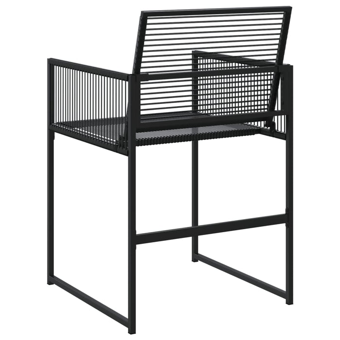 Sedie da Giardino 4 pz Nere in Polyrattan 4008578