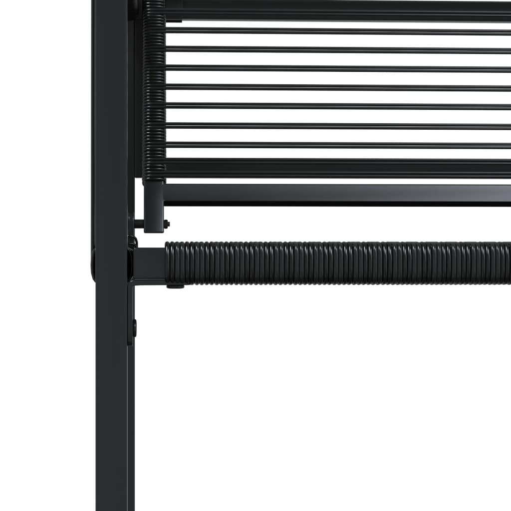 Sedie da Giardino 4 pz Nere in Polyrattan 4008578