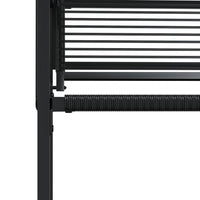 Sedie da Giardino 4 pz Nere in Polyrattan 4008578