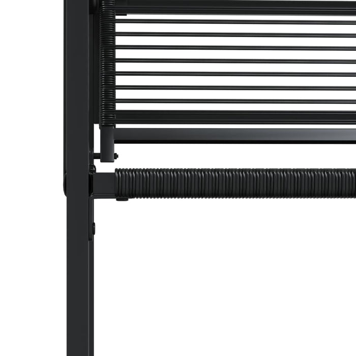 Sedie da Giardino 4 pz Nere in Polyrattan 4008578