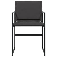 Sedie da Giardino con Cuscini 4 pz Neri in Acciaio e Textilene 4008584