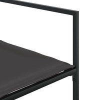 Sedie da Giardino con Cuscini 4 pz Neri in Acciaio e Textilene 4008584