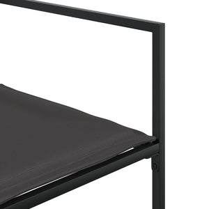 vidaXL Sedie da Giardino con Cuscini 4 pz Neri in Acciaio e Textilene