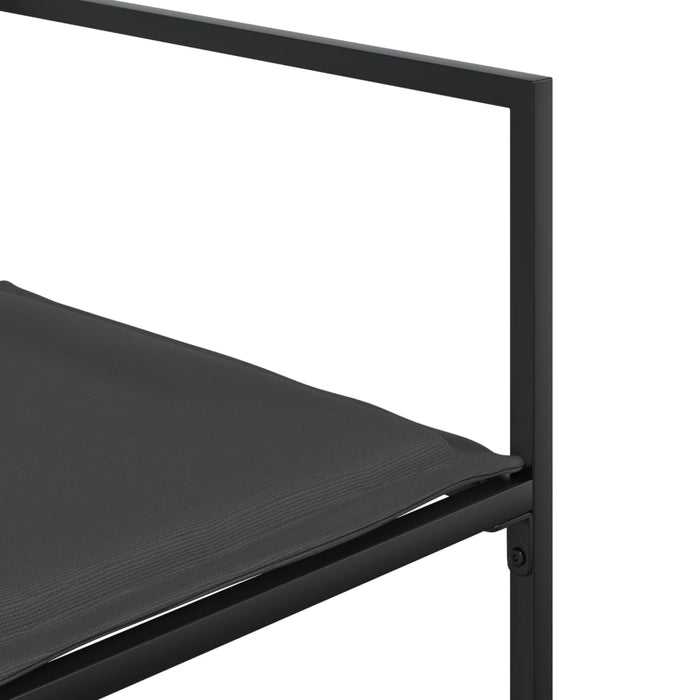 vidaXL Sedie da Giardino con Cuscini 4 pz Neri in Acciaio e Textilene