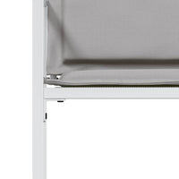 Sedie da Giardino con Cuscini 4 pz Bianchi Acciaio e Textilene 4008587