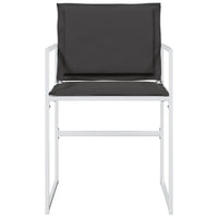 Sedie da Giardino con Cuscini 4 pz Bianchi Acciaio e Textilene 4008590