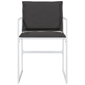 Sedie da Giardino con Cuscini 4 pz Bianchi Acciaio e Textilene 4008590