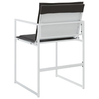 Sedie da Giardino con Cuscini 4 pz Bianchi Acciaio e Textilene 4008590