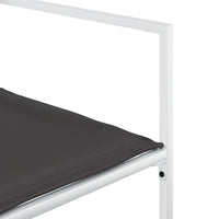 Sedie da Giardino con Cuscini 4 pz Bianchi Acciaio e Textilene 4008590