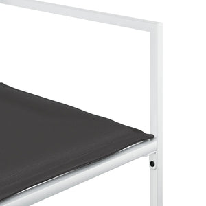 Sedie da Giardino con Cuscini 4 pz Bianchi Acciaio e Textilene 4008590