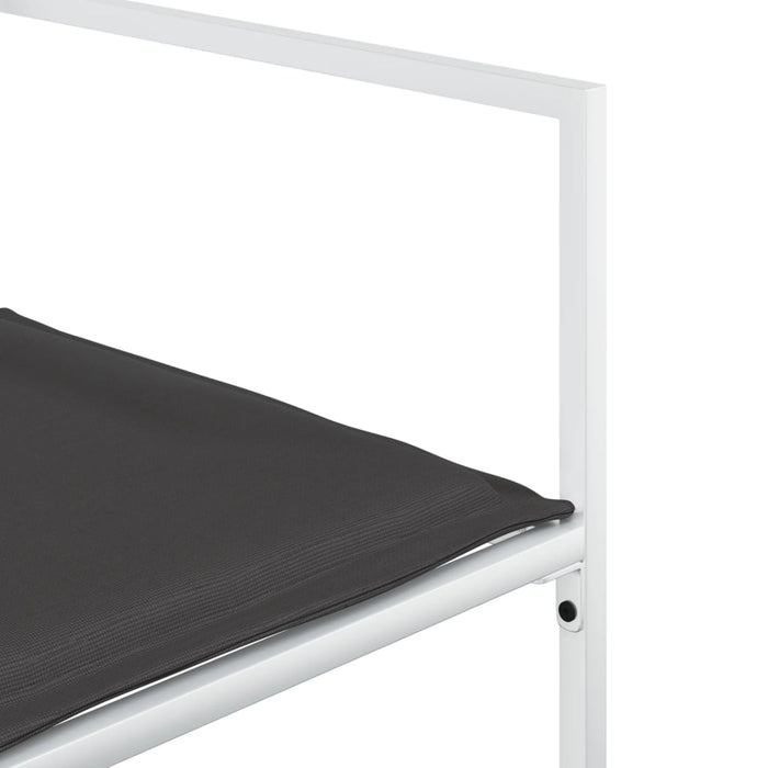 vidaXL Sedie da Giardino con Cuscini 4 pz Bianchi Acciaio e Textilene