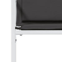 Sedie da Giardino con Cuscini 4 pz Bianchi Acciaio e Textilene 4008590