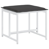 vidaXL Sgabelli Giardino con Cuscini 4 pz Bianchi Acciaio e Textilene